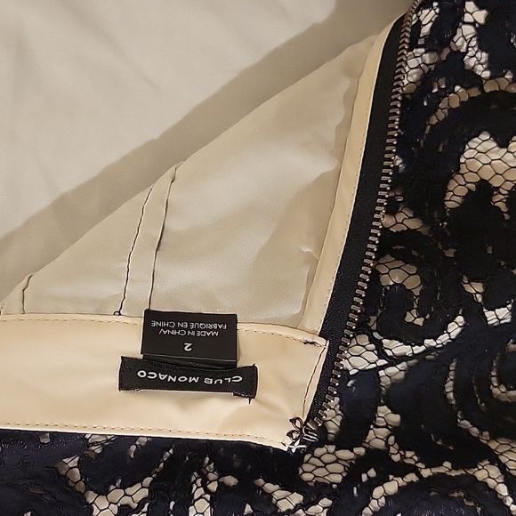 Club Monaco navy lace skirt size 2 - Picture 5 of 9